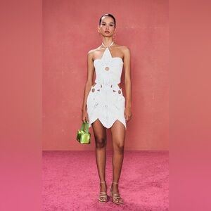 Cult Gaia White Halter Dress